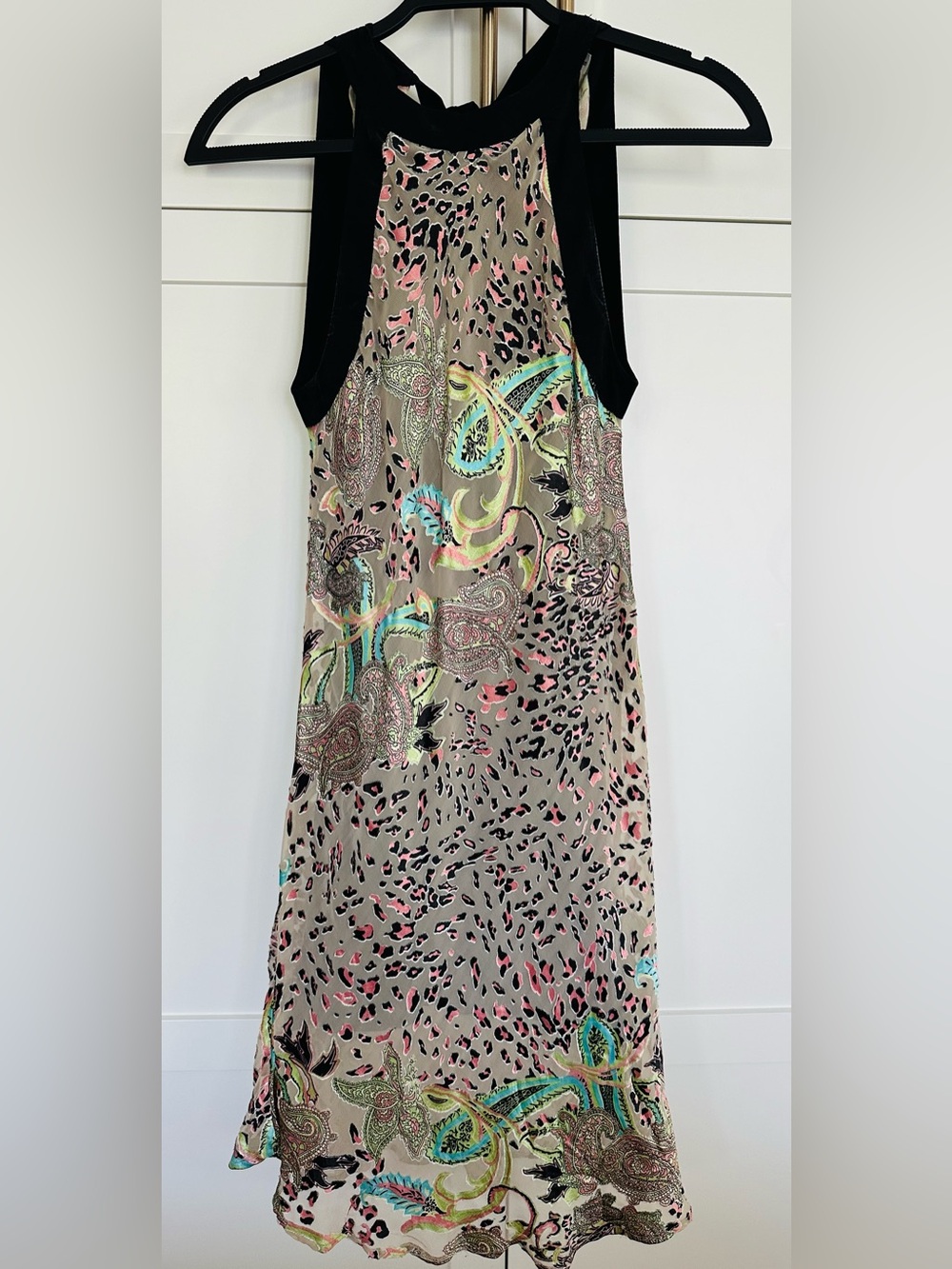 Multicolour Paisley-Print Midi Dress (Size S)